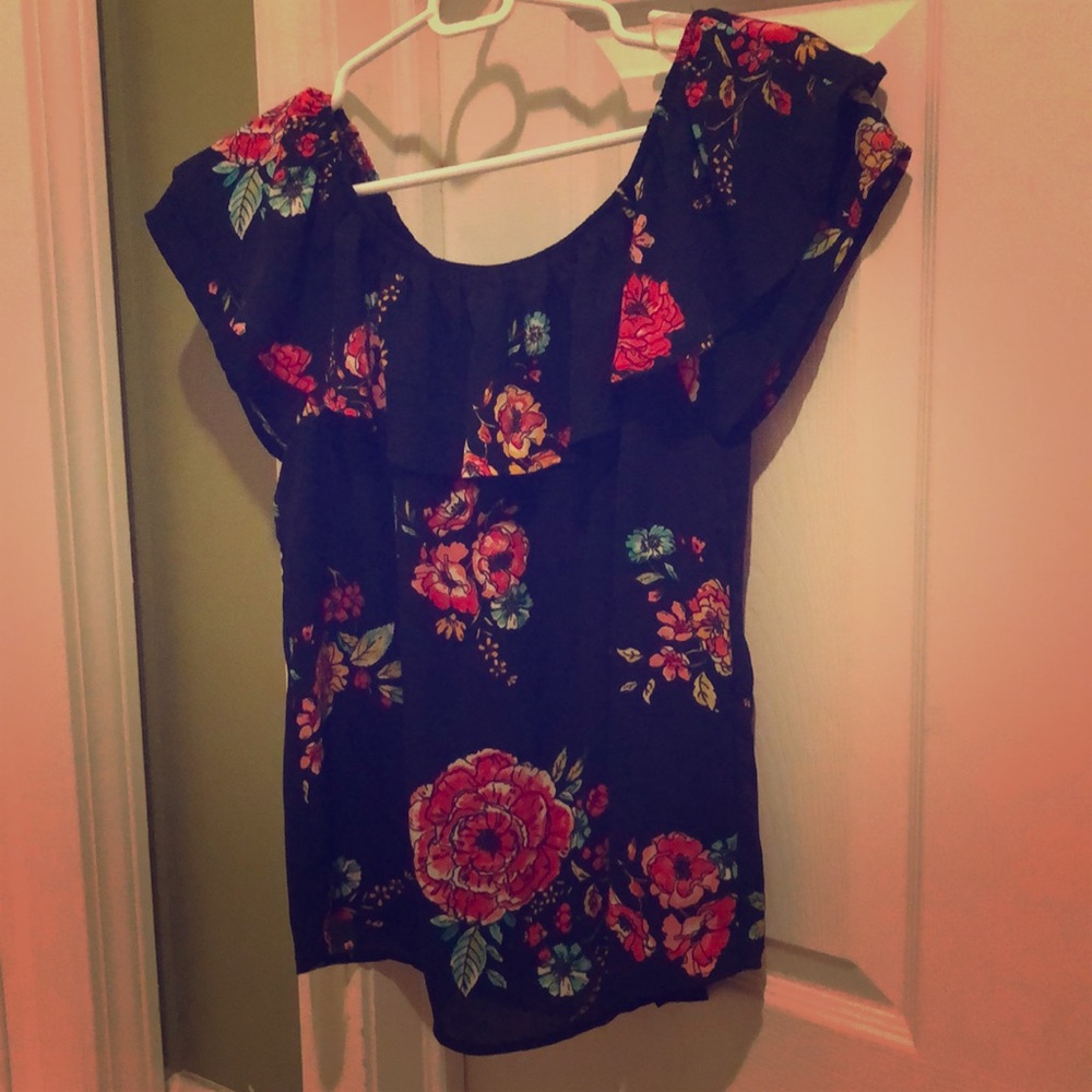 Off the shoulder floral top